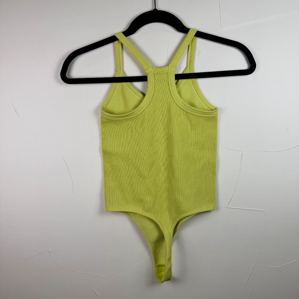 Dynamic Seamless Lime Ribbed Bodysuit | One Size - Picture 9 of 11